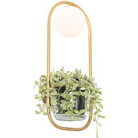 Art Deco Wandlampe Gold mit weißem Glas - Isabella Art Deco Wandlampe Gold mit weißem Glas - Isabella von QAZQA