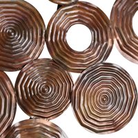Art Deco Wandleuchte Kupfer 138 cm - Kreise von QAZQA