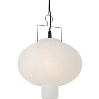Außen-Pendelleuchte weiß 35 cm mit Stecker IP44 - Pion von QAZQA