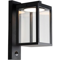 Qazqa - Außenwandlaterne schwarz inkl. LED-Bewegungsmelder - Ferdinand von QAZQA