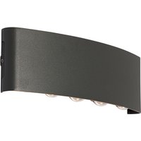 Qazqa - Außenwandleuchte dunkelgrau inkl. led 10-flammig IP54 - Silly von QAZQA