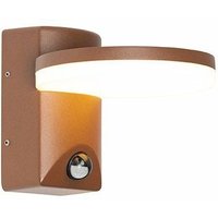 Qazqa - Außenwandleuchte rostbraun inkl. led IP54 Bewegungssensor - Esmee von QAZQA