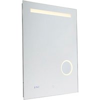 Badezimmerspiegel 60x80 cm inkl. LED mit Touch Dimmer und Uhr - Miral von QAZQA