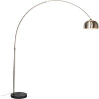 Bogenlampe Stahl Metallschirm 33 cm verstellbar - XXL von QAZQA