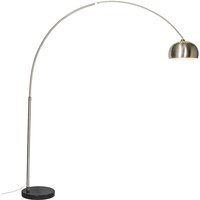 Bogenleuchte Stahl Metallschirm 32 cm verstellbar - xxl von QAZQA