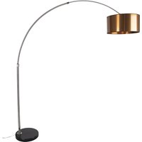 Bogenleuchte Stahlschirm kupfer 50 cm - xxl von QAZQA