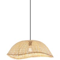 Boho-Hängelampe Schwarz mit Bambus - Lily Boho-Hängelampe Schwarz mit Bambus - Lily von QAZQA