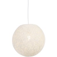 Pendelleuchte im Landhausstil weiße Kugel 35cm - Corda von QAZQA