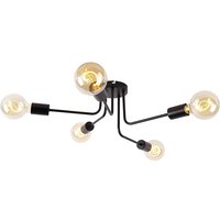 Design Deckenleuchte schwarz 5-Lichter - Facile von QAZQA