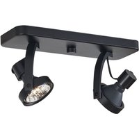 Design Deckenstrahler schwarz GU10 70mm 2-flammig verstellbar - Vo von QAZQA
