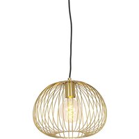 Design Hängelampe Gold - Wire Dough Design Hängelampe Gold - Wire Dough von QAZQA