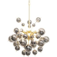 Design Hängelampe Messing mit Rauchglas 8 Lichter - Explode von QAZQA