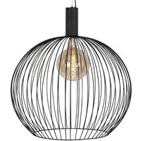 Design Hängelampe rund schwarz 70 cm - Wire Dos von QAZQA