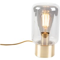 Design Messing mit Rauchglas Tischlampe - Bliss Cute von QAZQA