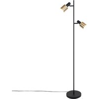 Design-Stehlampe schwarz mit goldenen 2-Lichtern - Stijn von QAZQA