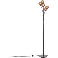 Design-Stehleuchte Bronze mit bronzefarbenem Glas, 5-flammig - Athen von QAZQA