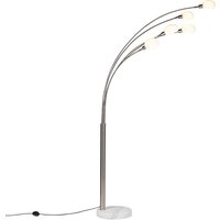 Design Stehleuchte Stahl 5 Leuchten - Sixties Marmo Design Stehleuchte Stahl 5 Leuchten - Sixties Marmo von QAZQA