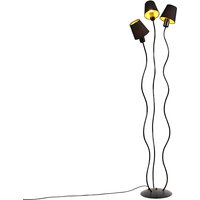 Design Stehleuchte schwarz 3-Lichter mit Klemmkappen - Wimme von QAZQA