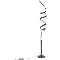 Design Stehleuchte schwarz inkl. led und Dimmer - Twisted von QAZQA