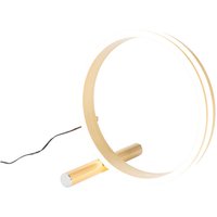 Design Tischleuchte Messing inkl. led 3-stufig dimmbar - Navara Design Tischleuchte Messing inkl. led 3-stufig dimmbar - Navara von QAZQA