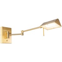 Design Wandleuchte Messing inkl. led dimmbar - Notia von QAZQA