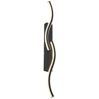 Design Wandleuchte Schwarz 3-Stufen-Dimmbar 2-Licht - Bummy Design Wandleuchte Schwarz 3-Stufen-Dimmbar 2-Licht - Bummy von QAZQA