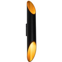 Design Wandleuchte schwarz mit Gold - Organo L. von QAZQA