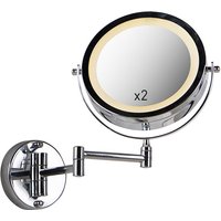 Design Wandspiegel Chrom inkl. led dunkel bis warm einstellbar IP44 - Vicino von QAZQA