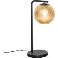 Design-Tischlampe schwarz mit goldenem Glas - Bert von QAZQA