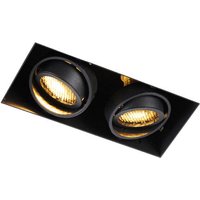 Einbau Spot schwarz 2-Licht drehbar und kippbar Trimless - Oneon Honey von QAZQA