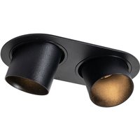 Einbauleuchte schwarz GU10 50mm 2-flammig - Installa von QAZQA