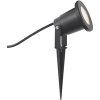 Erdspießstrahler schwarz inkl. LED verstellbar IP65 mit Kabel und Stecker - Basic von QAZQA