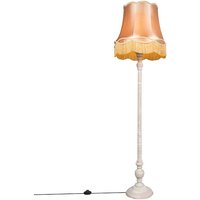 Graue Stehlampe mit Granny-Lampenschirm Gold - Classico von QAZQA