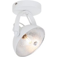 Industrielle Deckenleuchte weiß mit Silber 15 cm verstellbar – Magnax Industrielle Deckenleuchte weiß mit Silber 15 cm verstellbar – Magnax von QAZQA