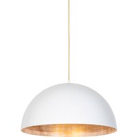 Industrielle Hängelampe weiß mit Gold 50 cm - Magna Eco von QAZQA