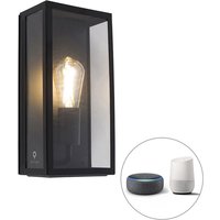 Intelligente Außenwandleuchte schwarz inkl. WiFi ST64 IP44 - Rotterdam von QAZQA