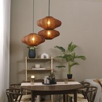 Japandi Hängelampe braun 50cm 3-flammig - Plu von QAZQA