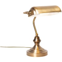 Klassische Tischlampe/Notarlampe Bronze - Banker - Bronze von QAZQA
