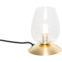 Klassische Tischlampe Gold mit Glas - Elien von QAZQA