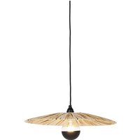 Ländliche Hängelampe schwarz mit Seil 45 cm - Leia Ländliche Hängelampe schwarz mit Seil 45 cm - Leia von QAZQA