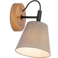 Land Wandlampe Holz mit grau - Cupy von QAZQA