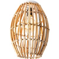 Ländliche Deckenlampe Bambus mit Weiß - Canna Capsule von QAZQA