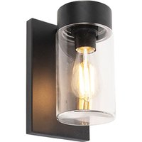 Moderne Außenwandleuchte Edelstahl schwarz IP44 - Jarra von QAZQA