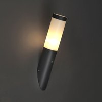 Moderne Außenwandleuchte dunkelgrau Hell-Dunkel-Sensor IP44 - Rox von QAZQA