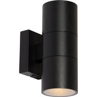 Moderne Außenwandleuchte schwarz 2-flammig AR70 IP44 - Duo von QAZQA