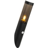 Moderne Außenwandleuchte schwarz mit Bewegungssensor IP44 - Rox Moderne Außenwandleuchte schwarz mit Bewegungssensor IP44 - Rox von QAZQA