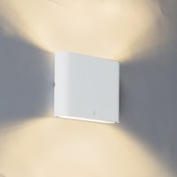 Moderne Außenwandleuchte weiß 11,5 cm inkl. LED - Batt von QAZQA