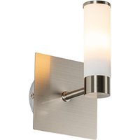 Qazqa - Moderne Badezimmer Wandleuchte Stahl IP44 - Bath von QAZQA