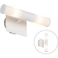 Moderne Badezimmer-Wandleuchte weiß IP44 2-flammig - Bath von QAZQA