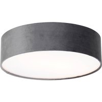 Moderne Deckenlampe grau 40 cm mit goldener Innenausstattung - Drum von QAZQA